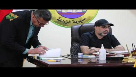 جانــب من زيارة النائب الاول لمحافظ النجف الأشرف السيد عماد الجزائــري إلى مديرية زراعة محافظة النجف الأشرف.