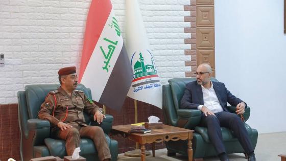 الجزائــري يستقبل قائد حدود المنطقة الخامسة لمتابعة الملف الأمني في بادية النجف