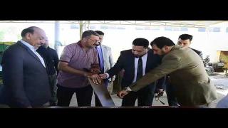 الدكتور كرار محبوبة يطلع على أعمال الورشة الفنية التابعة لمديرية التربية