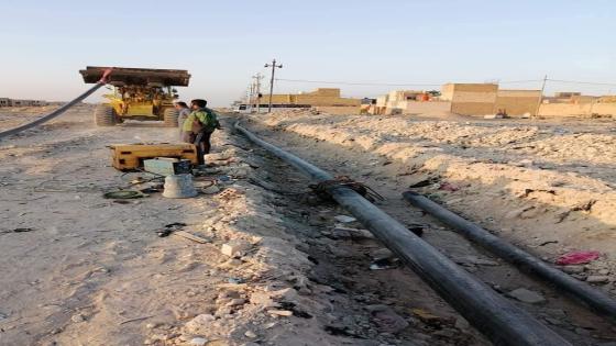 مديرية ماء النجف الاشرف تنفذ شبكة جديدة في منطقة 51 حي النداء لمسافة اكثر من 700متر