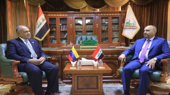 محافظ النجف الأشرف يستقبل سفير جمهورية فنزويلا لدى العراق.