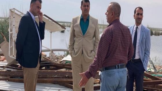 النائب الثاني يتابع اعمال اللجنة العليا المكلفة لدريء خطر السيول في بحر النجف