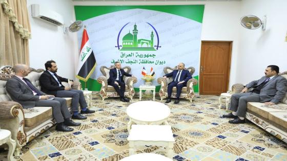 المحافظ يستقبل القائم بالأعمال الفرنسي في العراق.