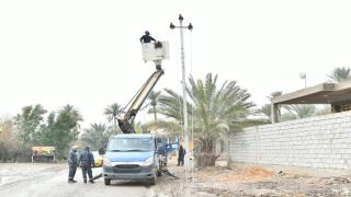 كهرباء النجف المباشرة بأعمال إيصال التيار الكهربائي وتأهيل الشبكة الكهربائية في مناطق متفرقة ضمن قاطع المسؤولية