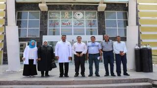 وفد لجنة رعاية الطفولة يزور مركز الفرات الأوسط للاورام السرطانية 