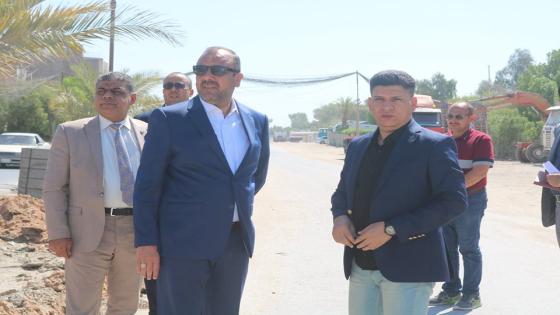محافظ النجف الاشرف يشرف على المرحلة الاولى لاعادة تاهيل شارع الكليدار
