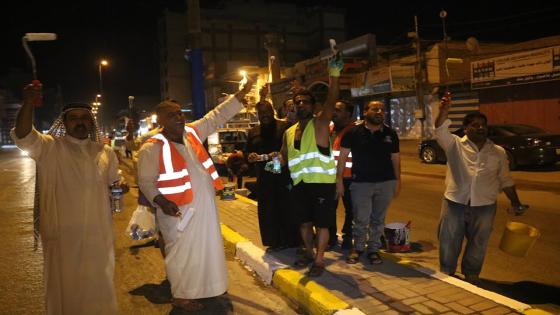 من اجل مدينة اجمل .. بلدية النجف وبالتعاون مع ساكني منطقة الجديدات تطلق حملة لتنظيف شارع المدينة المنورة