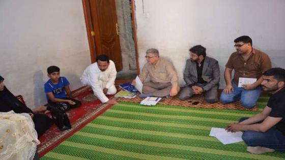 وفد الرعاية الاجتماعية في مؤسسة الشهداء يزور مجموعة من ذوي شهداء النجف الاشرف