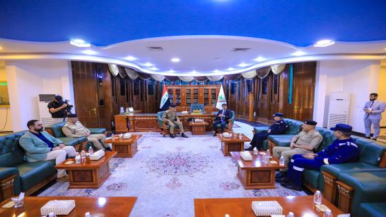 المحافظ يستقبل معاون مدير عام الدفاع المدني ويشيد بدور رجاله الابطال