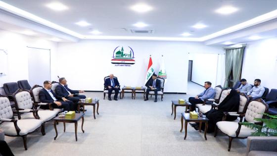 المحافظ يستقبل رئيس الجهد الخدمي ويلعن تمديد فترة العمل الى ما بعد شهر صفر