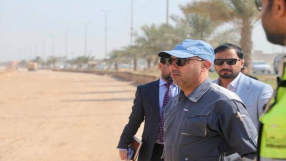 محافظ النجف الأشرف يتابع سير العمل في تأهيل وتطوير المدخل الجنوبي