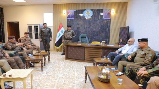 النائب الاول يبحث مع قائد حرس الحدود وشرطة النجف تأمين الزيارة الغديرية