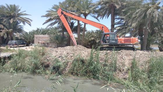 الموارد المائية تواصل اعمال التطهيرات للانهر في المحافظة