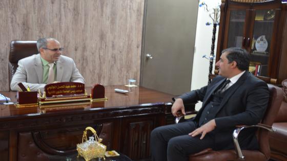 مدير مديرية شهداء النجف الاشرف يزور جامعة الفرات الاوسط 