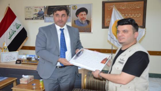 الاعلامي علاء المامقاني يثمن جهود مدير مديرية شهداء النجف الاشرف