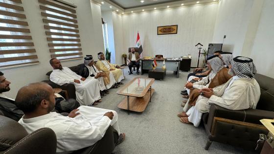 مدير ماء النجف الاشرف يستقبل عدد من مواطنين ناحية الحرية لمتابعة شكواهم