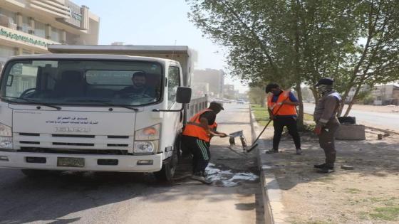 مديرية البلدية تواصل الحملات الخدمية في الشوارع الرئيسية في النجف الاشرف