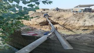 مد انبوب عبار لمنطقة الاحيمر في ناحية العباسية