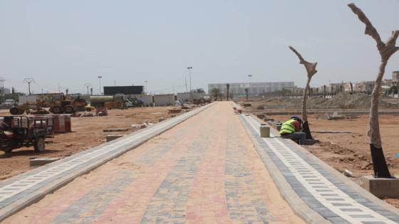 الوكيل الفني لمديرية بلدية النجف الاشرف يتابع مراحل إنجاز مشروع متنزه النجف الكبير