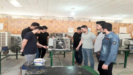 مدير دائرة العمل والتدريب المهني يفتتح ورشة التكييف والتبريد للباحثين عن العمل