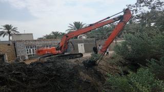 الموارد المائية تواصل اعمال التطهيرات للانهر في المحافظة.