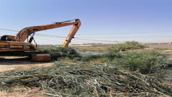 الموارد المائية تواصل اعمال التنظيف لشبكة المبازل في المحافظة.