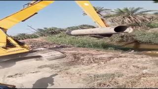 الموارد المائية في النجف الأشرف تنجز اعمال العبارة الانبوبية على نهر ابو دوانيج في ناحية العباسية.