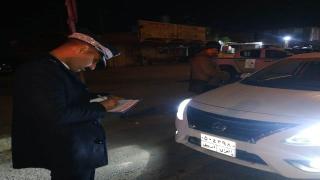 مفرزة المرور (ط) ترصد المخالفات المرورية لأوقات متأخرة من الليل