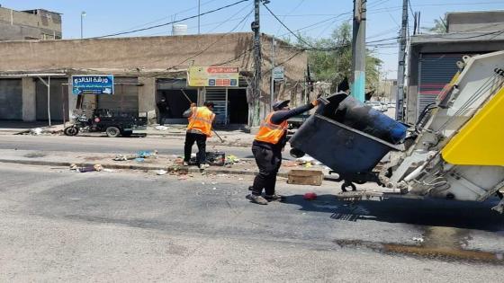 مديرية البلدية تواصل أعمال رفع النفايات ضمن الأماكن المكلفين بها في القاطع الشمالي من المدينة