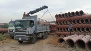 الموارد المائية تواصل أعمال إستلام ملحقات المضخات المقترح تنصيبها في المحافظة.