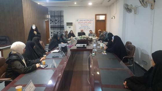 بمناسبة انطلاق (16) يوما لمناهضة العنف ضد المرأة عقد ندوة حوارية في مبنى الديوان