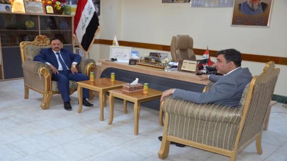 عضو مجلس محافظة النجف الاشرف ادريس الياسري يزور مديرية شهداء المحافظة