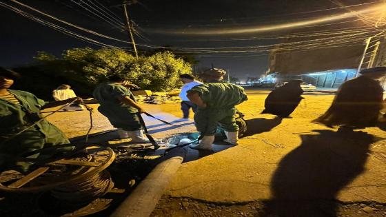 مديرية المجاري : تنظيف وصيانة المشبكات والخطوط الثقيلة والمطرية في الجديدات