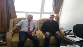 مسؤول الطلبة في مديرية شهداء النجف الاشرف يلتقي مدير شؤون الطلبة في جامعة الكوفة