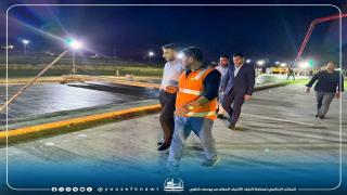 المحافظ يتفقد الأعمال الجارية في بوابة النجف الشمالية ، ويؤكد على سرعة الانجاز