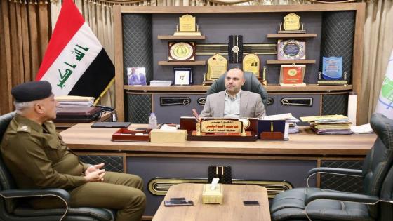 محافظ النجف الاشرف الدكتور المهندس ماجد الوائلي يبحث مع قائد الشرطة الجانب الأمني