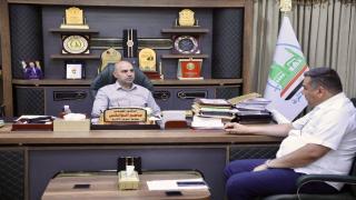 المحافظ يناقش مدير دائرة المجاري إستعدادات مديريته للموسم الشتوي القادم