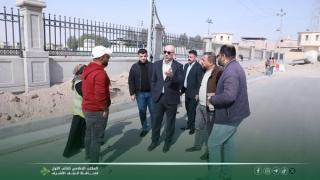 النائـب الاول السيد عماد الجزائــــري يتفقد أعمال تاهيل المداخل من الجهة الشمالية في محافظة النجف الاشرف