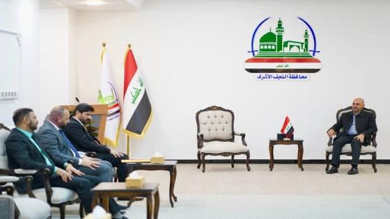 محافظ النجف الأشرف يستقبل مدير مكتب المفوضية العليا المستقلة للإنتخابات