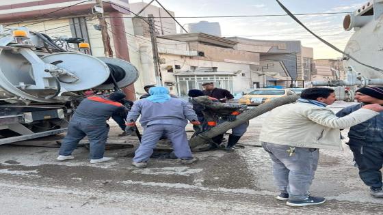 مديرية المجاري: حملة واسعة لصيانة شبكة مياه الصرف الصحي في حي الحسين
