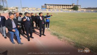 المحافظ: يفتتح مشروع تأهيل أرضية نادي النجف الرياضي والملحق الإداري
