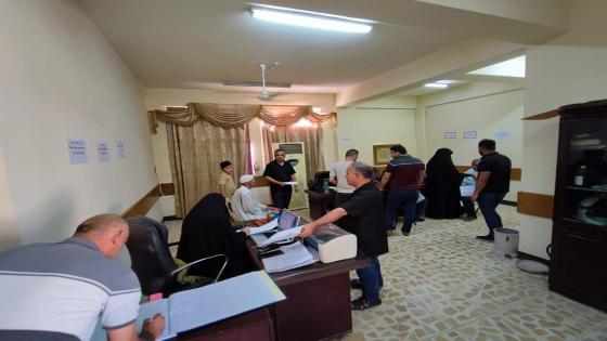 الصحة والسلامة المهنية تجري الفحص الطبي الدوري لـ ٢٩ عاملاً من شركة مصافي الوسط