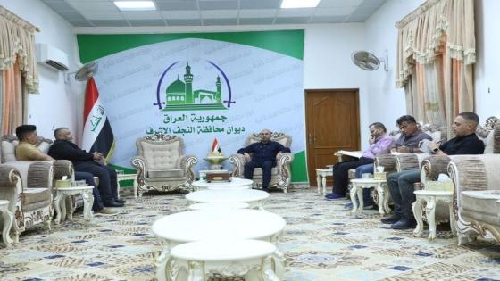 المحافظ يرأس إجتماع مناقشة تنظيم عمل دوائر المهندس المقيم