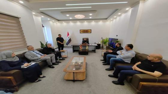 مدير ماء النجف يتابع مع مديرية ماء النجف الاشرف مراح اكمال مشروع الاتمته والجباية الالكترونية