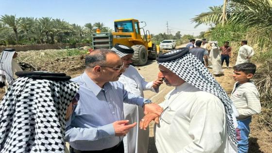 الموارد المائية: تواصل اعمال فتح طرق المراقبة لمحرمات الانهر في محافظة النجف الاشرف