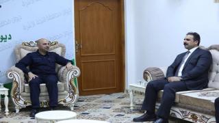 الدكتور المهندس ماجد الوائلي يستقبل رئيس المنافذ الحدودية اللواء عمر الوائلي بالنجف الاشرف