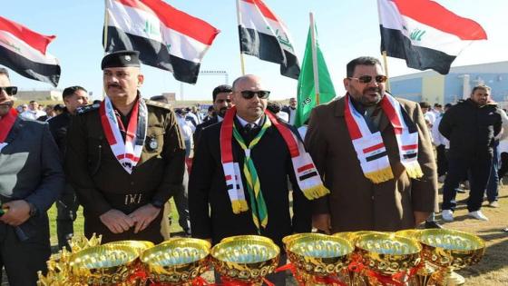 المحافظ يحضر فعاليات المهرجان الكشفي لتربية النجف في ملعب النجف الاشرف