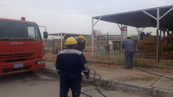 محطة كهرباء النجف الغازية الجديدة GE يقوم بأعمال دورية للحفاظ على السلامة العامة